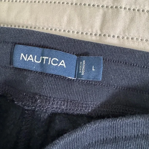 Nautica Men's navy  fleece lined Jogger  Pants Sz L - Picture 3 of 11